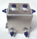 Custom Made Aluminum 2 litre Fuel Surge Tank -Includes Fittings